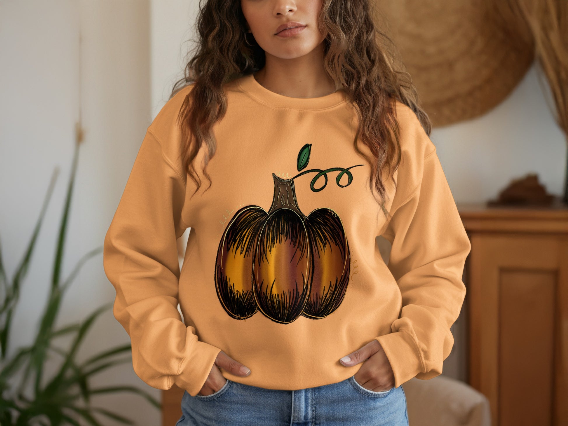 Cozy Autumn Pumpkin Sweatshirt Ideal for Fall Product