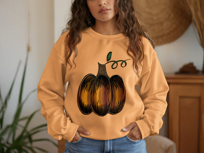Cozy Autumn Pumpkin Sweatshirt Ideal for Fall Product