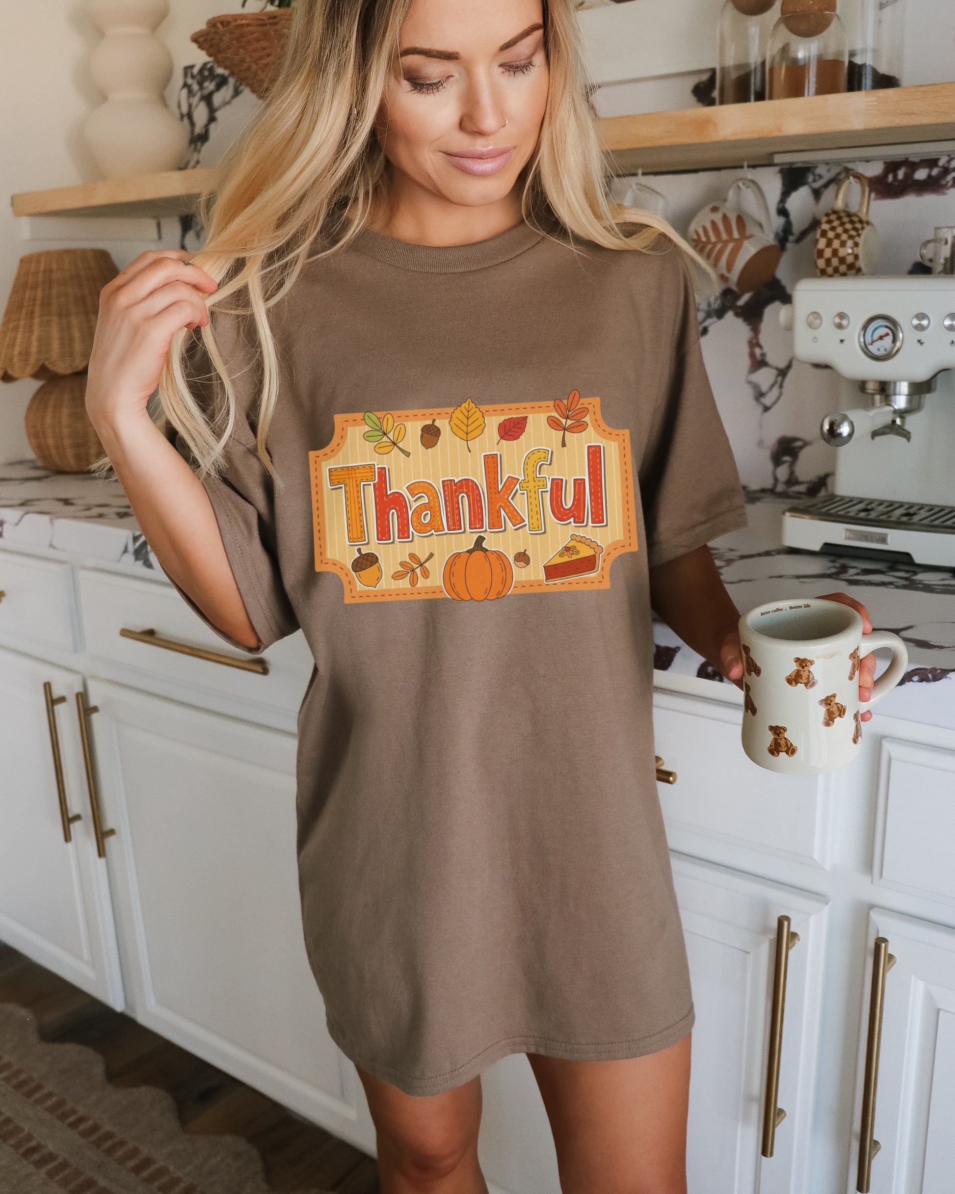 Thankful Autumn Graphic Print Women's T-Shirt
