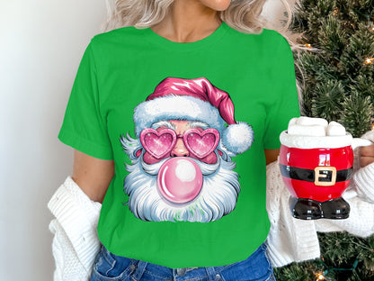Santa Wearing Sunglasses Christmas T-Shirt
