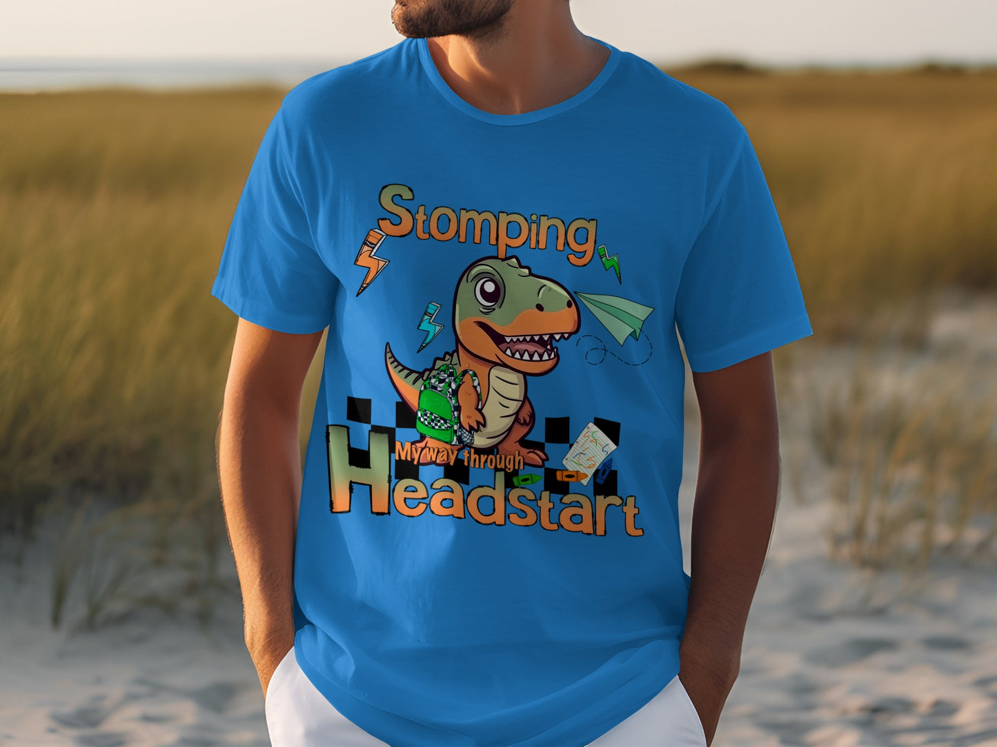 Stomping Through Headstart Dinosaur Themed T-Shirt