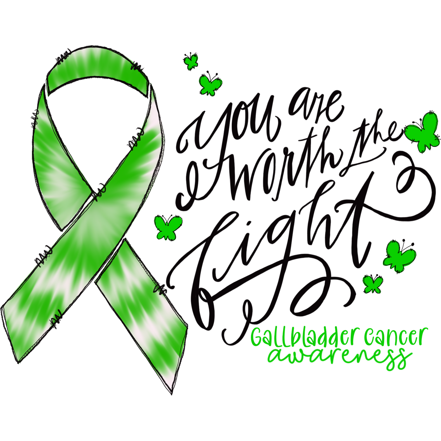 You Are Worth The Fight Gallbladder Cancer Awareness T-Shirt