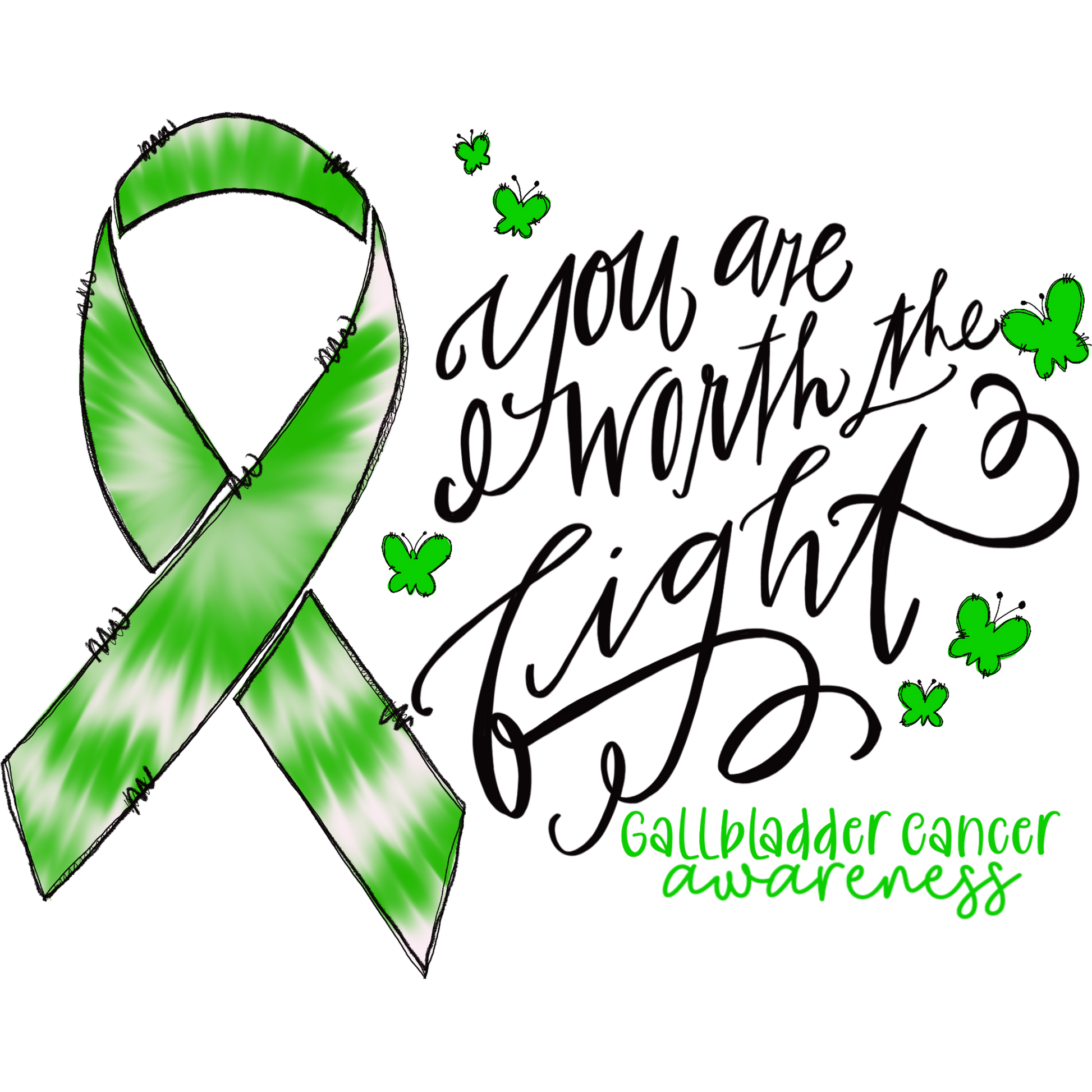 You Are Worth The Fight Gallbladder Cancer Awareness T-Shirt