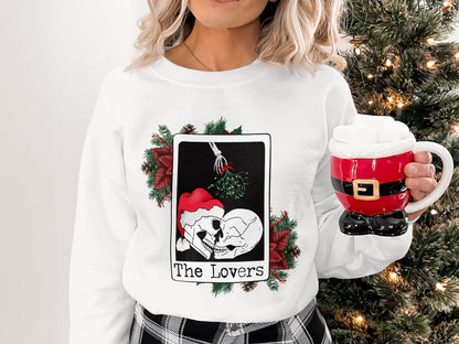 Festive Lovers Skull Christmas Sweater