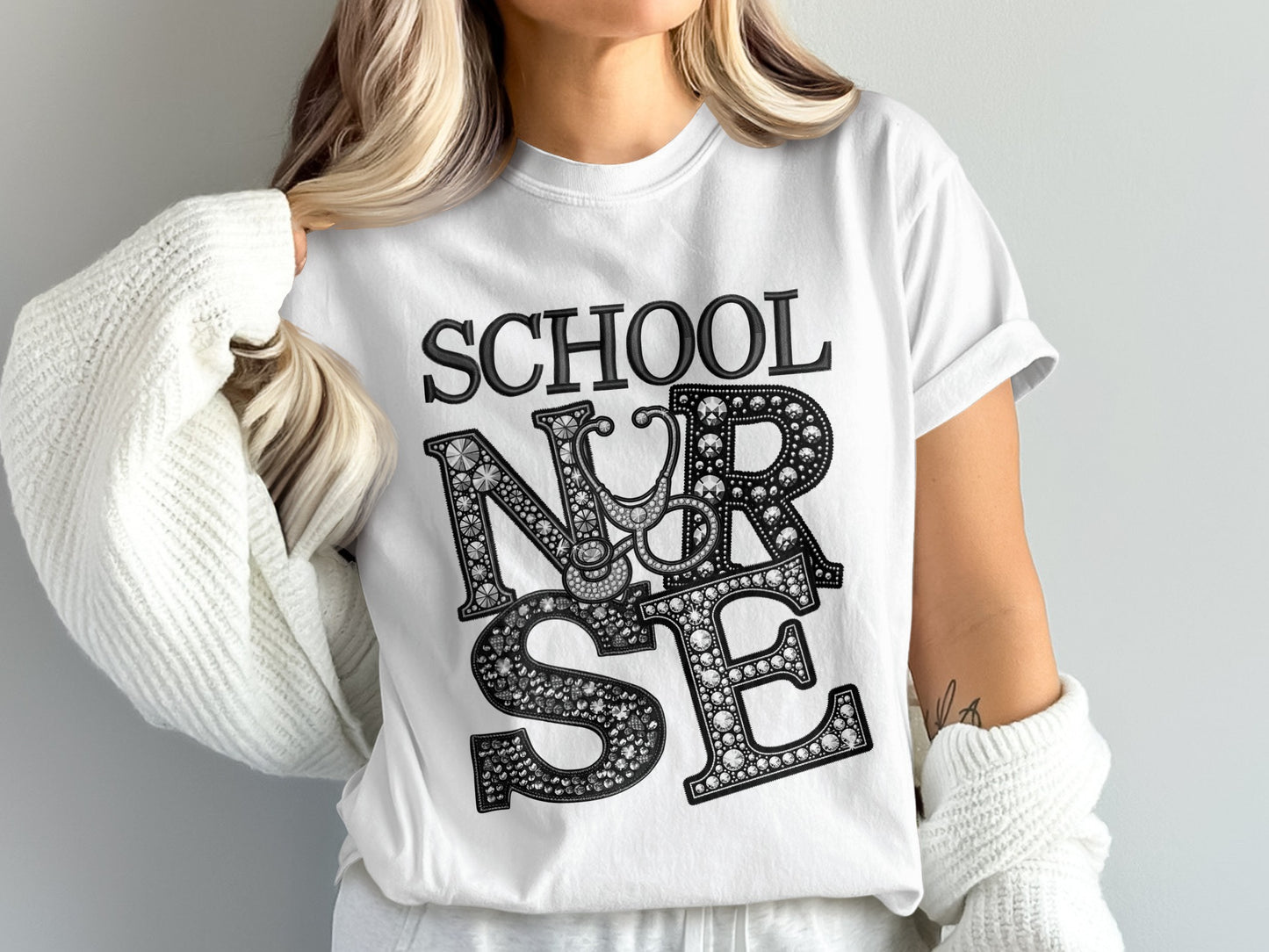 School Nurse Graphic Tee Casual Outfit Shirt