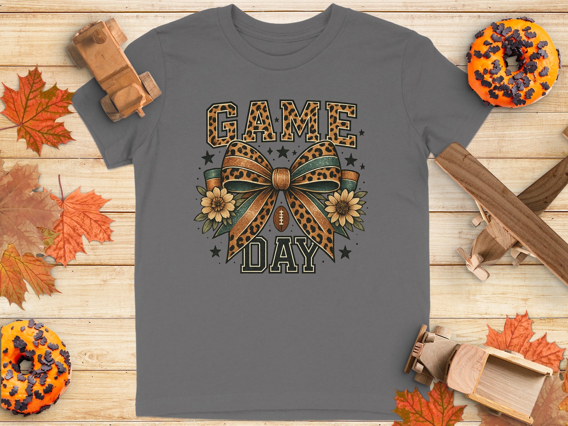 Game Day Bow and Flowers Graphic T-Shirt product type
