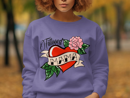 Tattooed Mama Love Heart Sweatshirt