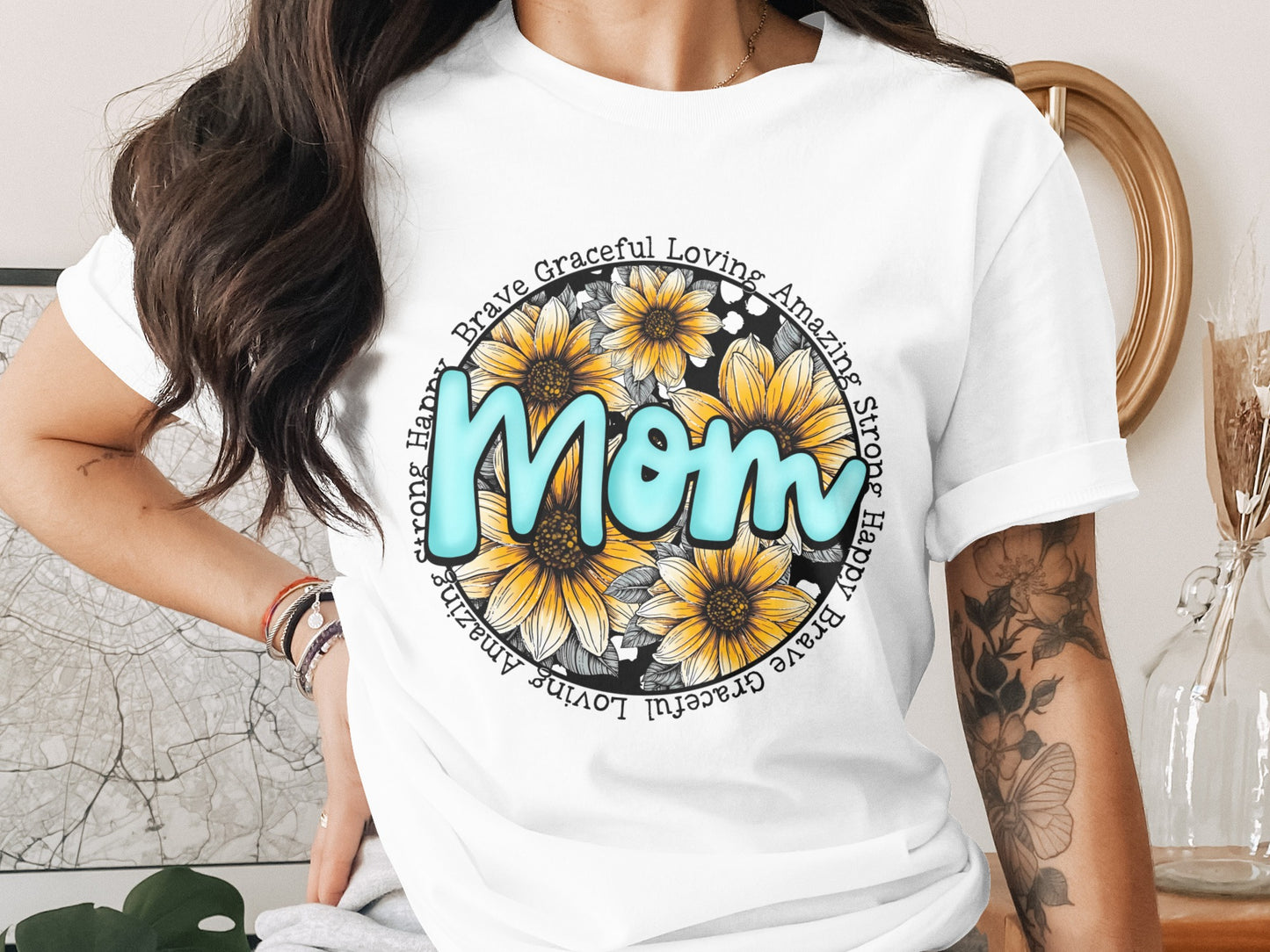 Brave Graceful Loving Amazing Strong Mom Shirt