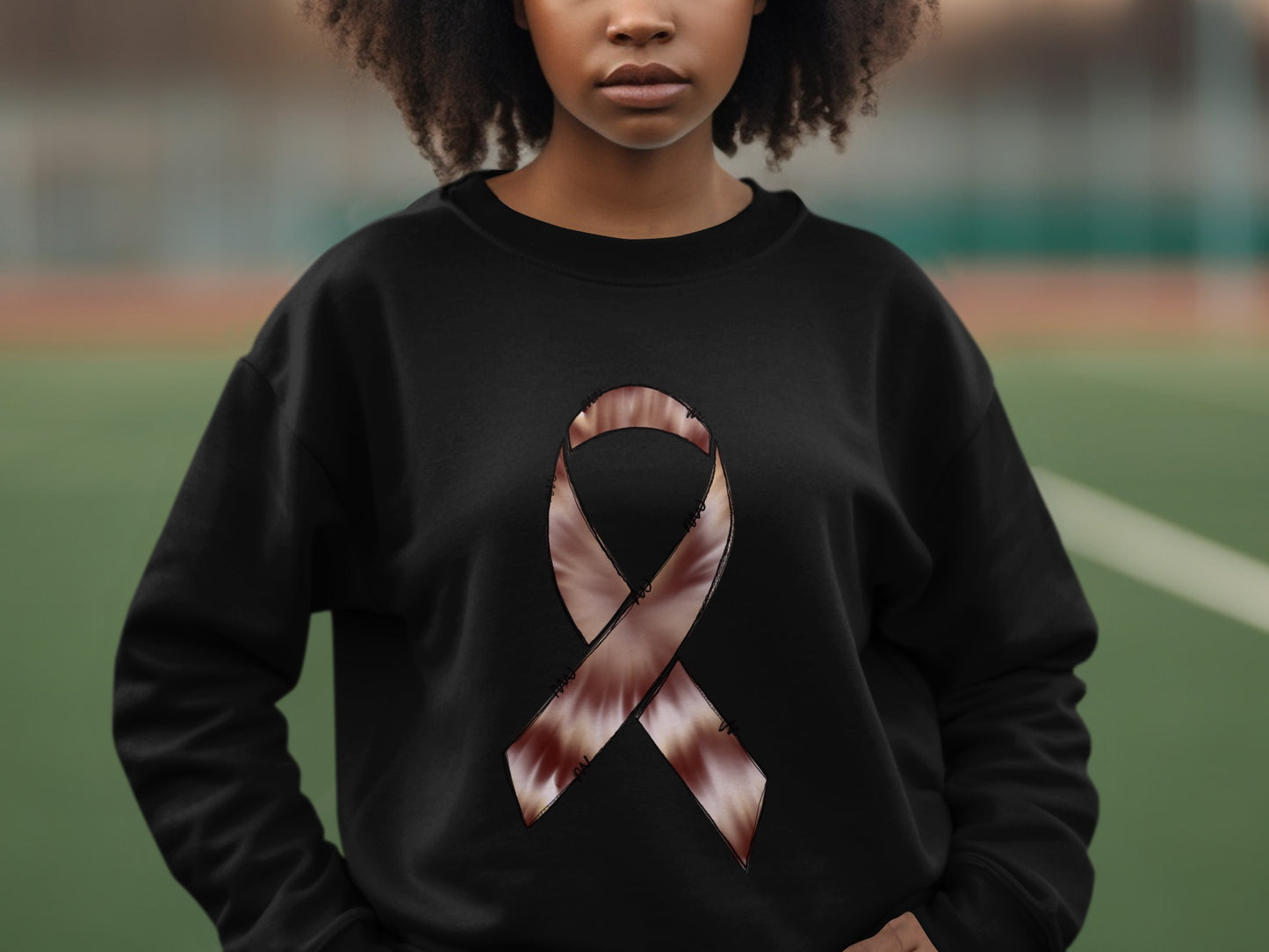 Stylish Black Sweatshirt with Ribbon Design