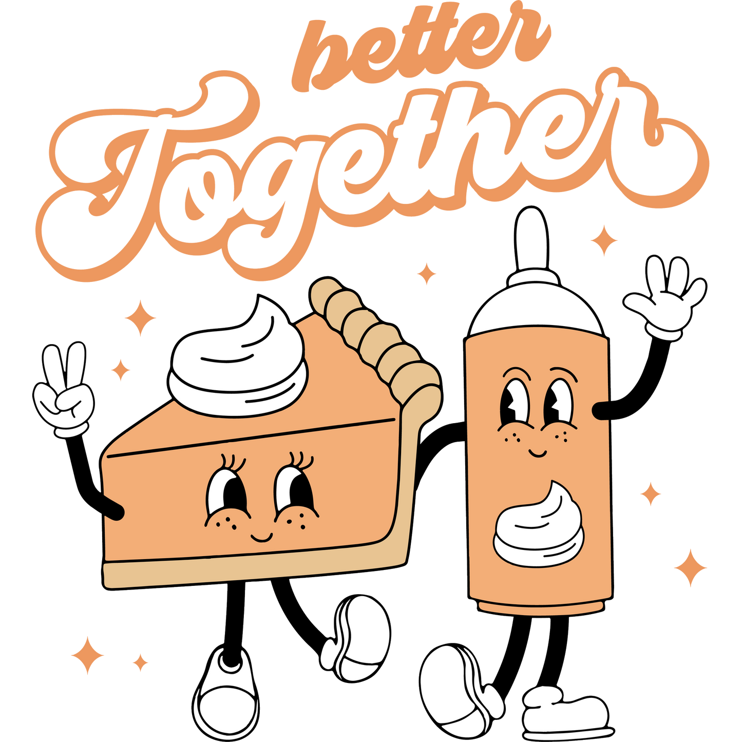 Cute Better Together Pie and Whipped Cream Design