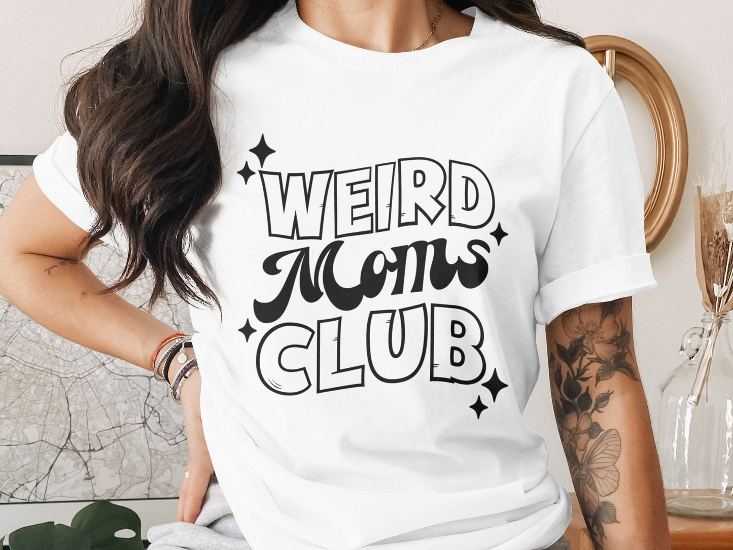 Weird Moms Club Graphic Tee Casual T-shirt
