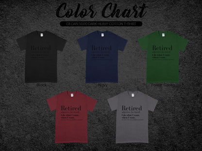 Retired Funny Graphic Tee Adult Unisex T-Shirt