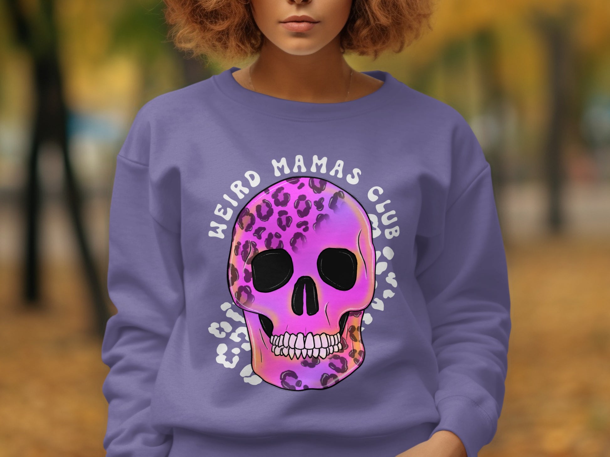 Weird Mamas Club Skull Design Sweatshirt