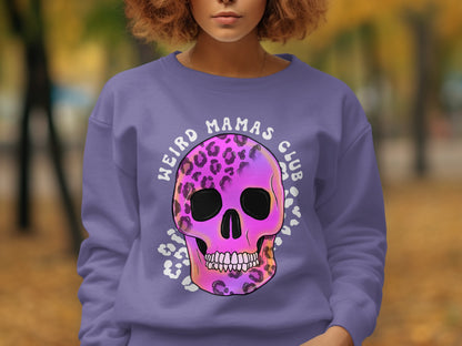 Weird Mamas Club Skull Design Sweatshirt
