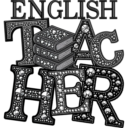 English Teacher Crystals Design Graphic Print product