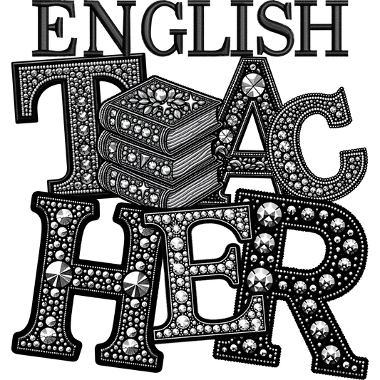 English Teacher Crystals Design Graphic Print product