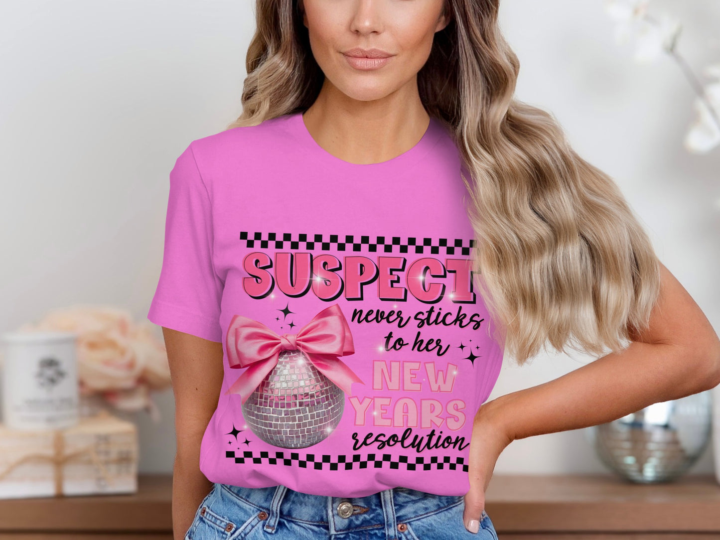 SUSPECT Never Sticks to Her New Years Resolution Shirt
