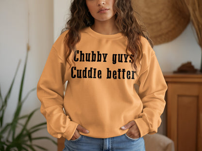 Chubby Guys Cuddle Better Printed Sweatshirt