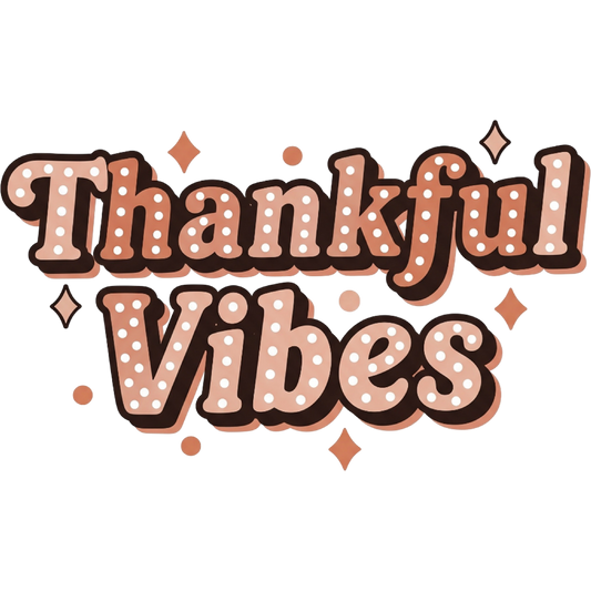 Thankful Vibes Festive Decorative Sign Wall Art Decor