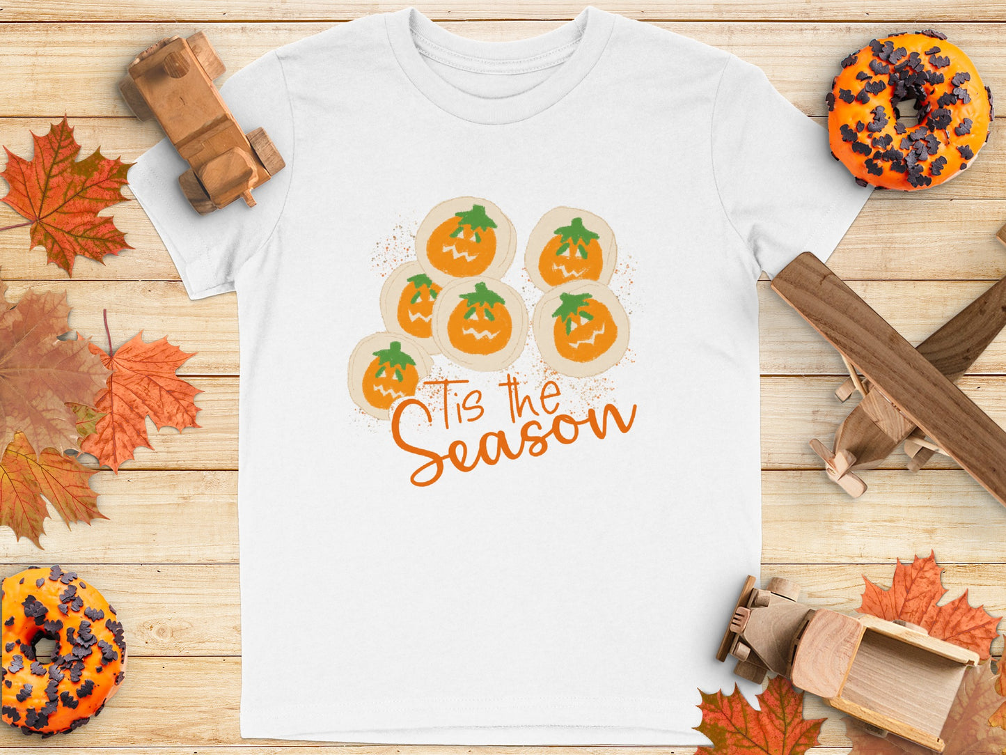 Festive Halloween Tis the Season White Tee shirt