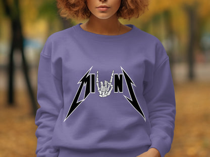 Unique Skull Hand Graphic Long Sleeve Shirt