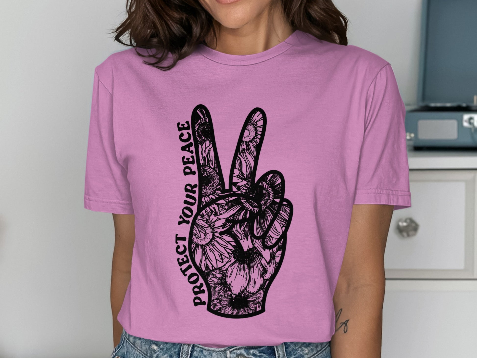 Protect Your Peace Graphic T-shirt for Casual Fashion