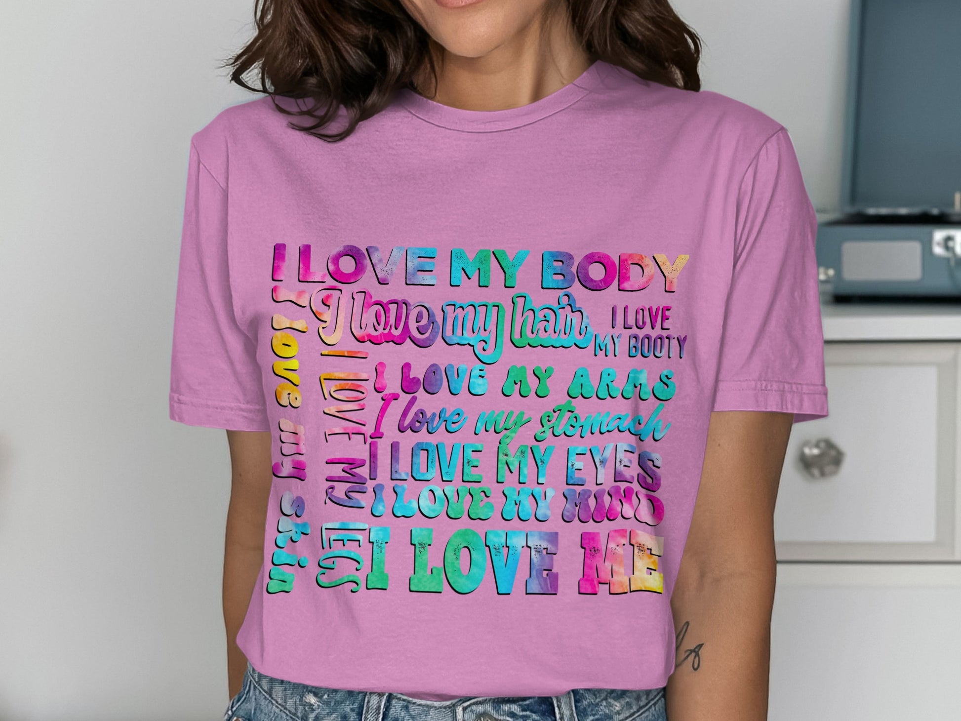I Love My Body Hair Arms Stomach Eyes Mind Shirt