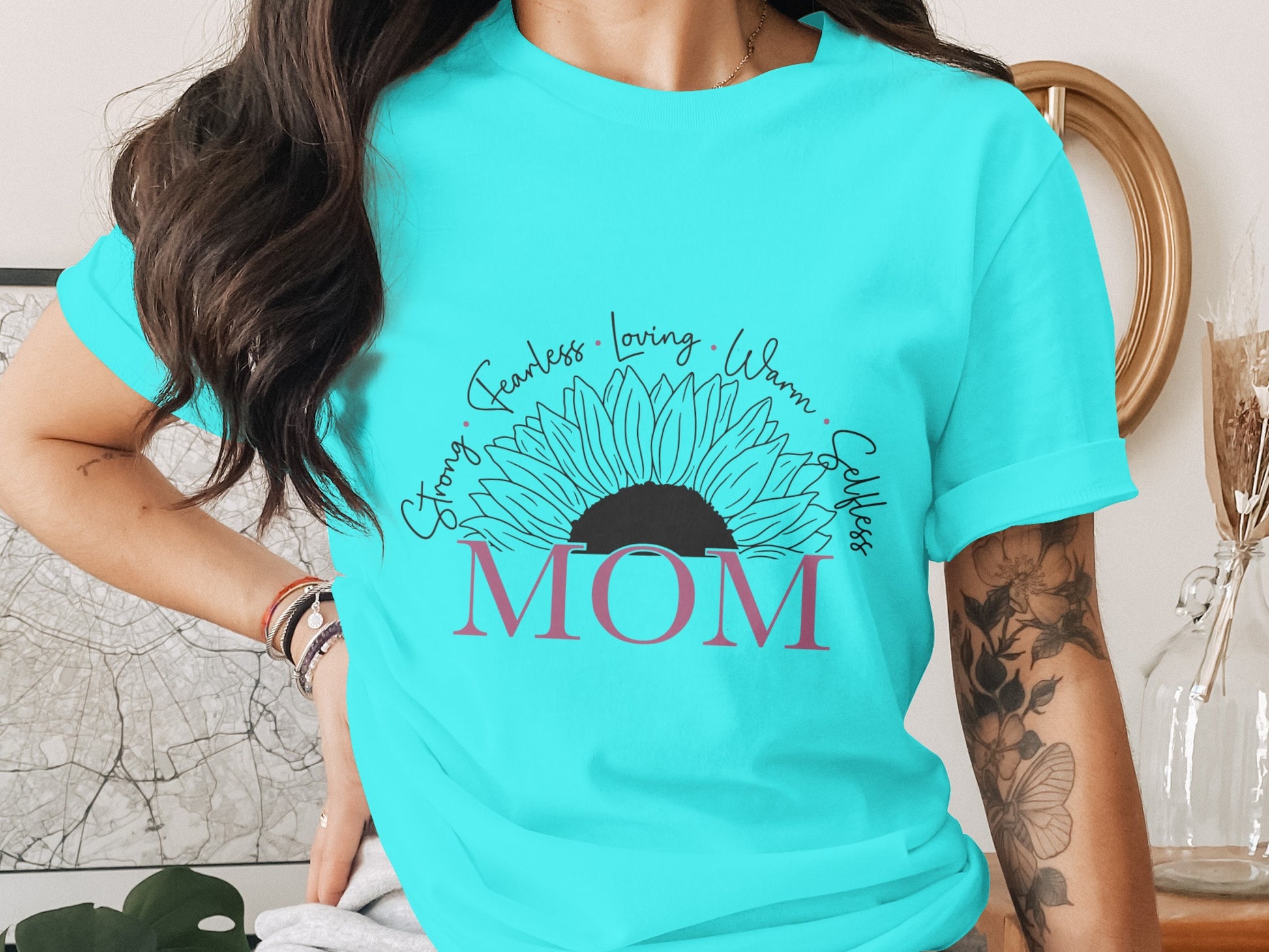 Strong Fearless Loving Warm Selfless Mom T-Shirt