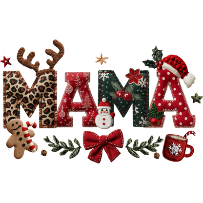 Festive Christmas Theme MAMA Decorative Sign