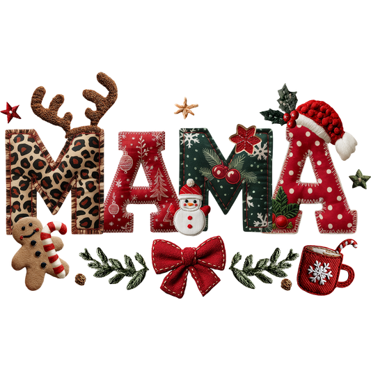Festive Christmas Theme MAMA Decorative Sign