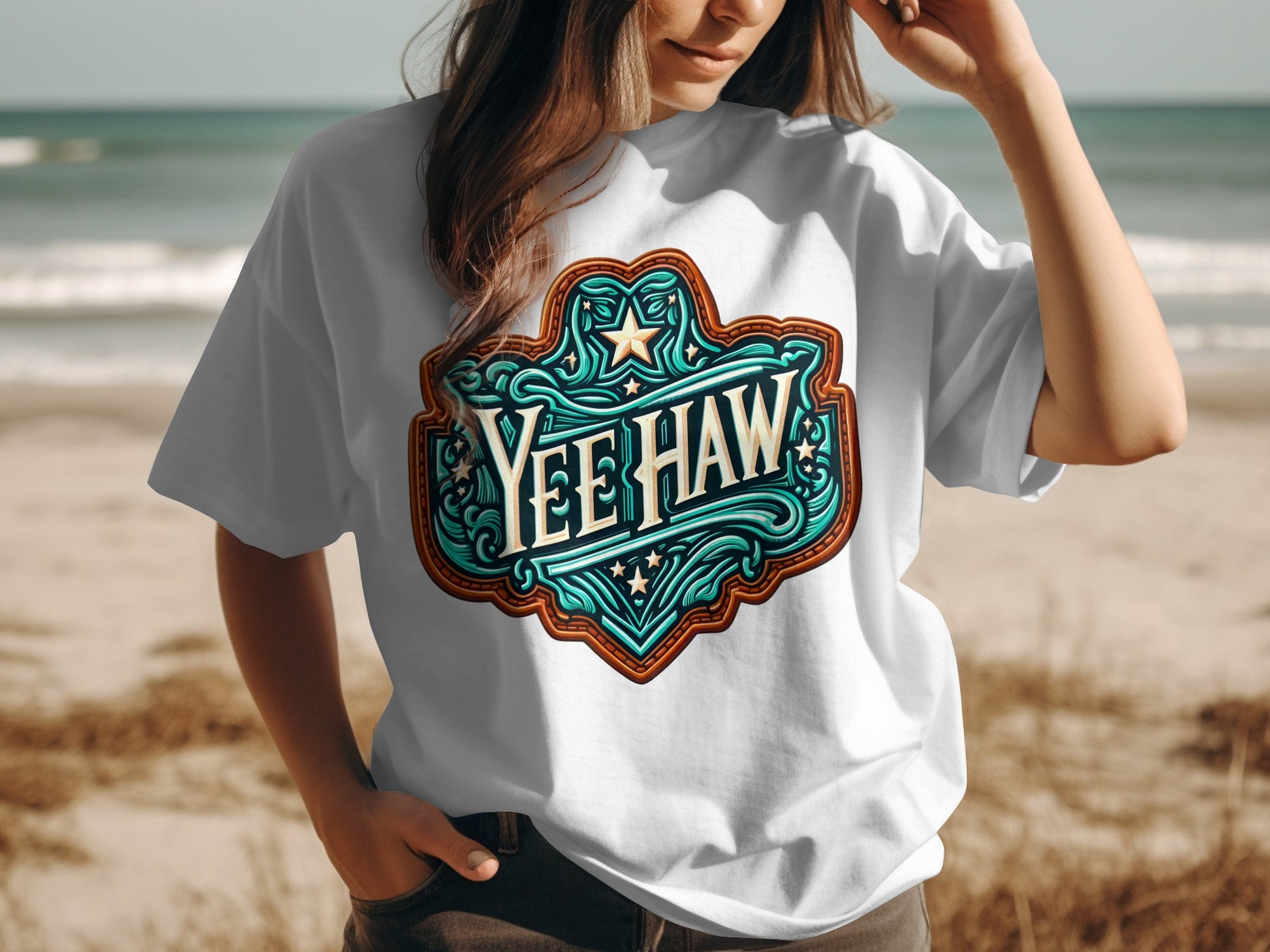 Yee Haw Graphic Tee with Western Inspired Design
