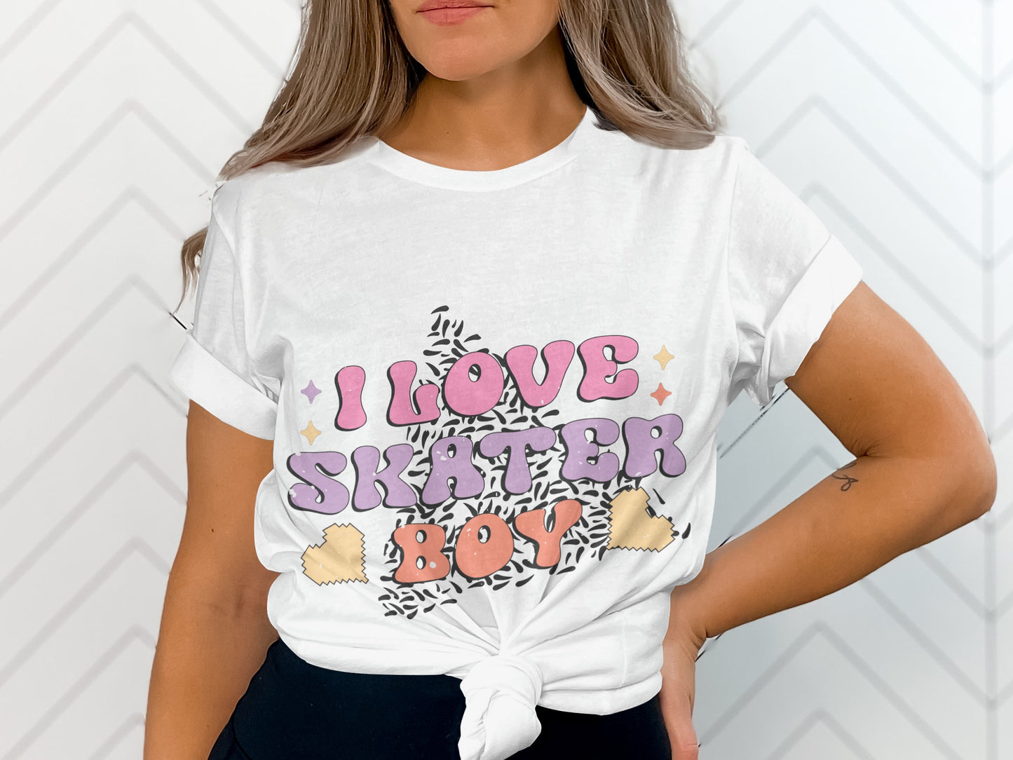 I Love Skater Boy Graphic Tee for Casual Wear