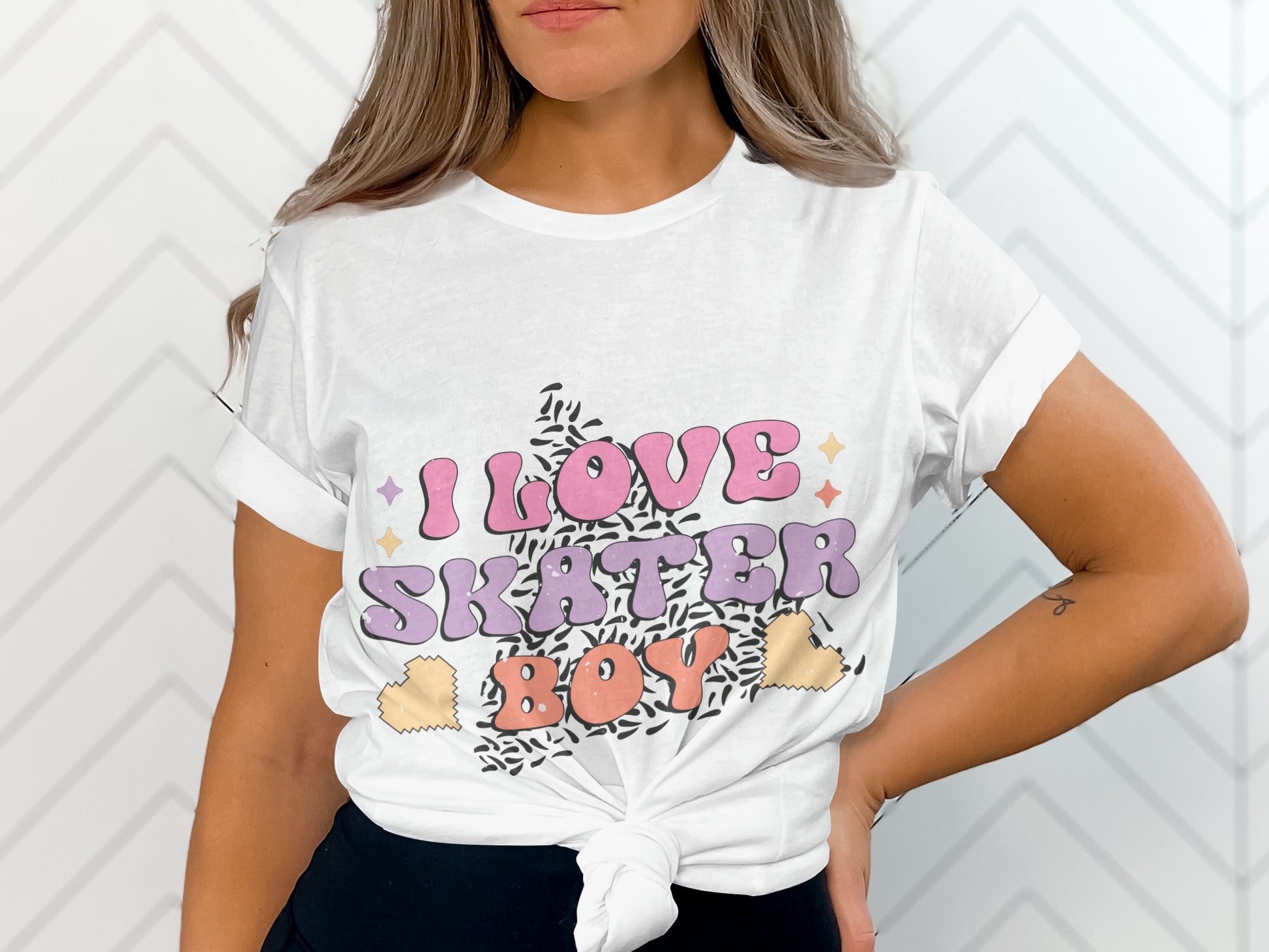 I Love Skater Boy Graphic Tee for Casual Wear