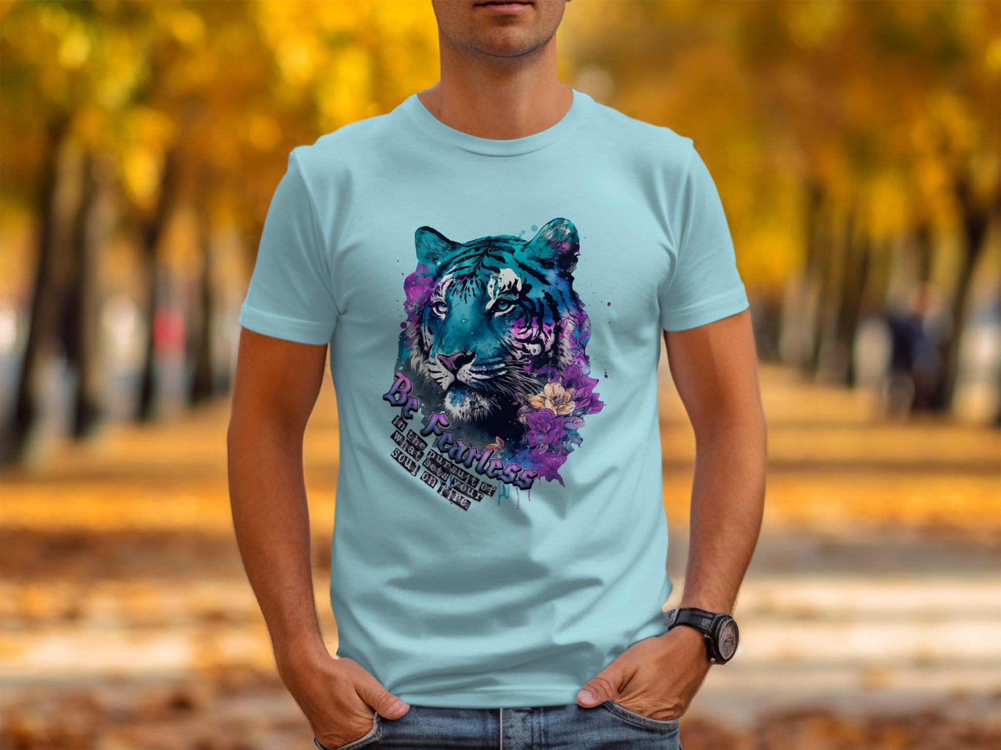 Majestic Tiger Design with Inspirational Quote Shirt