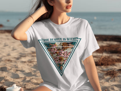 True Beauty Is Within Floral Graphic Tee