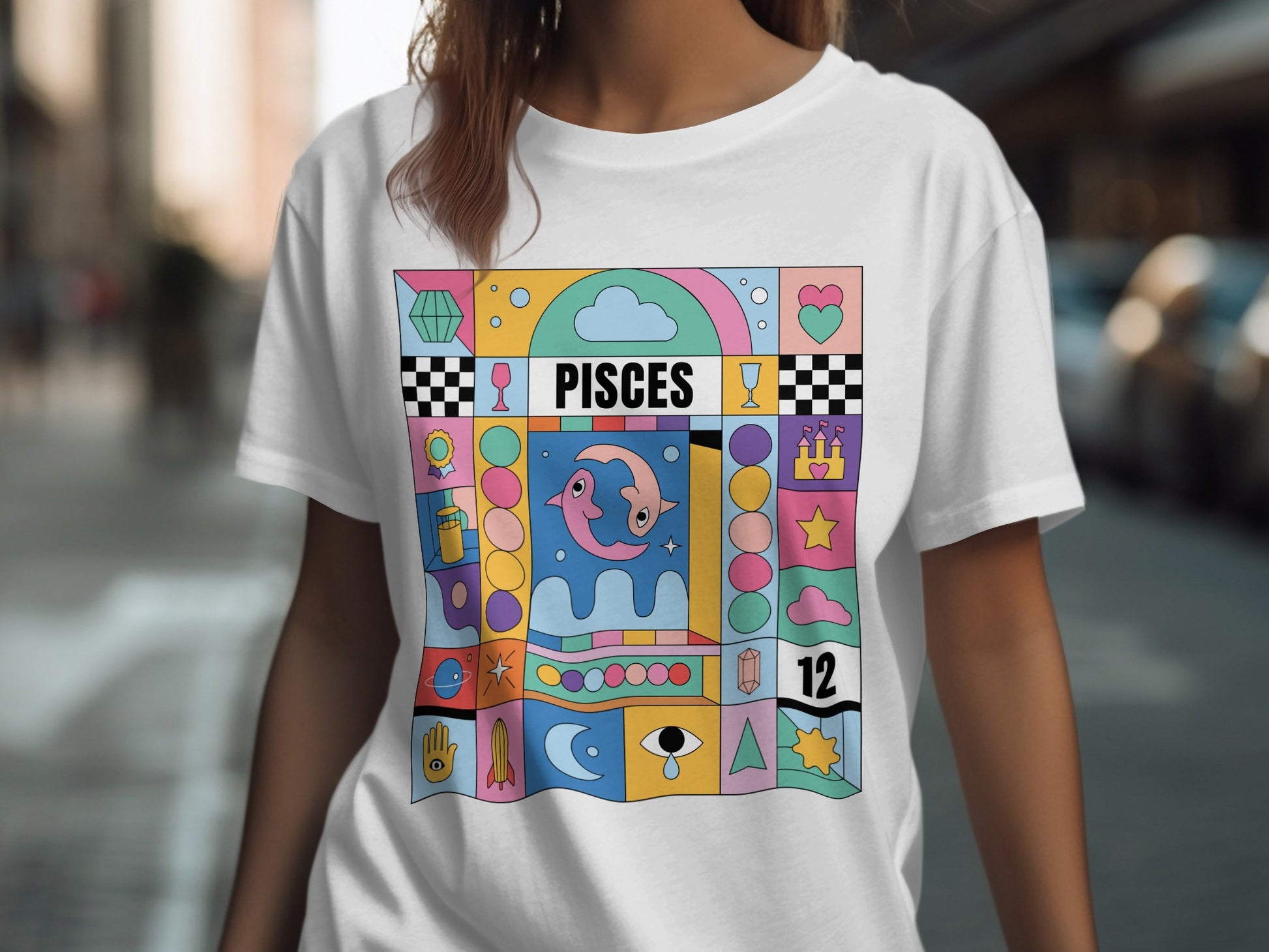 Pisces Horoscope Graphic Tee Fantasy Design