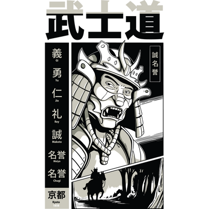 Japanese Samurai Artwork Kyoto 1868 Poster