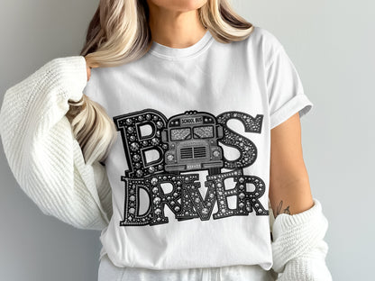 Stylish Bus Driver Graphic Tee