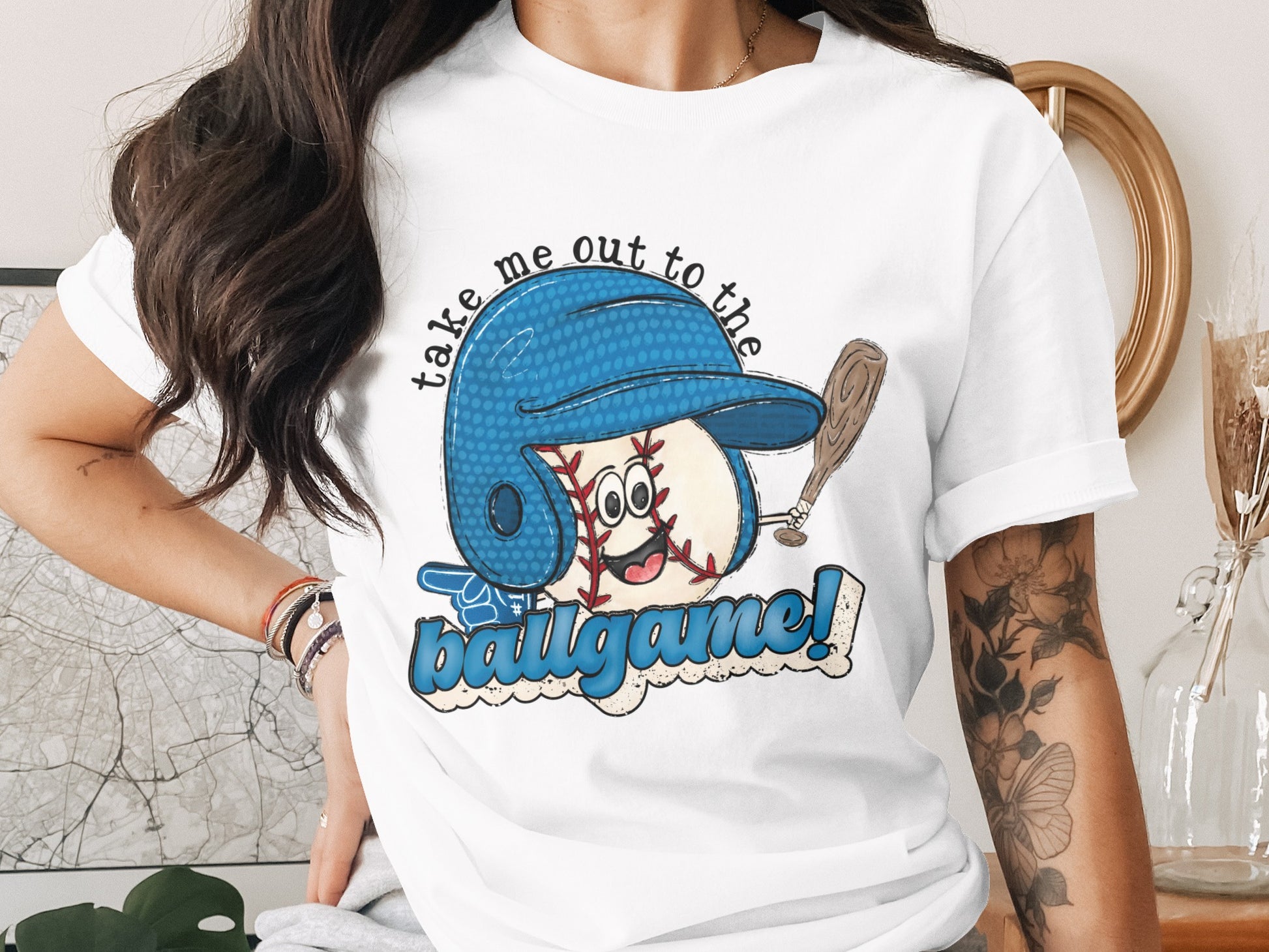 Take Me Out To The Ballgame Baseball Cartoon Shirt