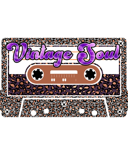 Vintage Soul Leopard Print Cassette Tape Sticker