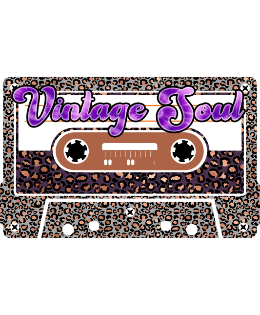 Vintage Soul Leopard Print Cassette Tape Sticker