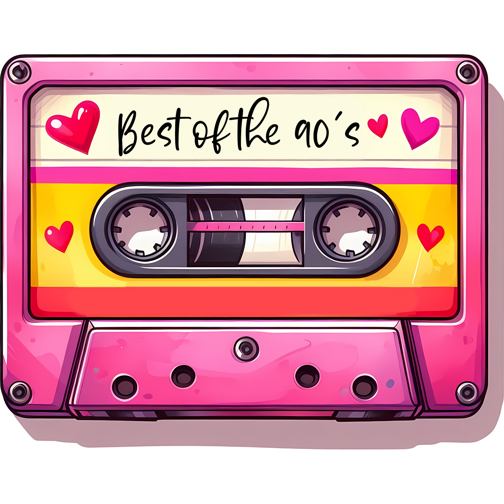 Retro Cassette Tape Design featuring Best of the 90's Decor