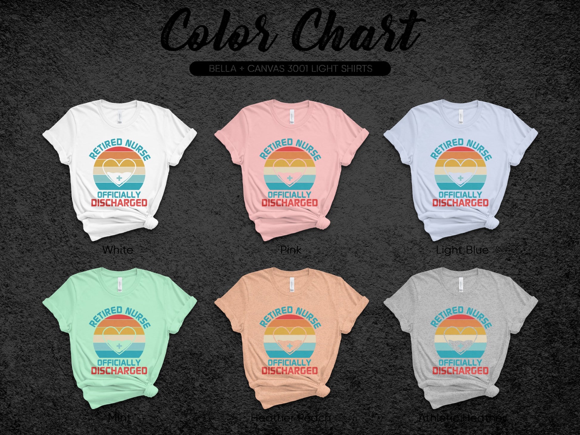 Retired Nurse Officially Discharged T-Shirt Fun Design