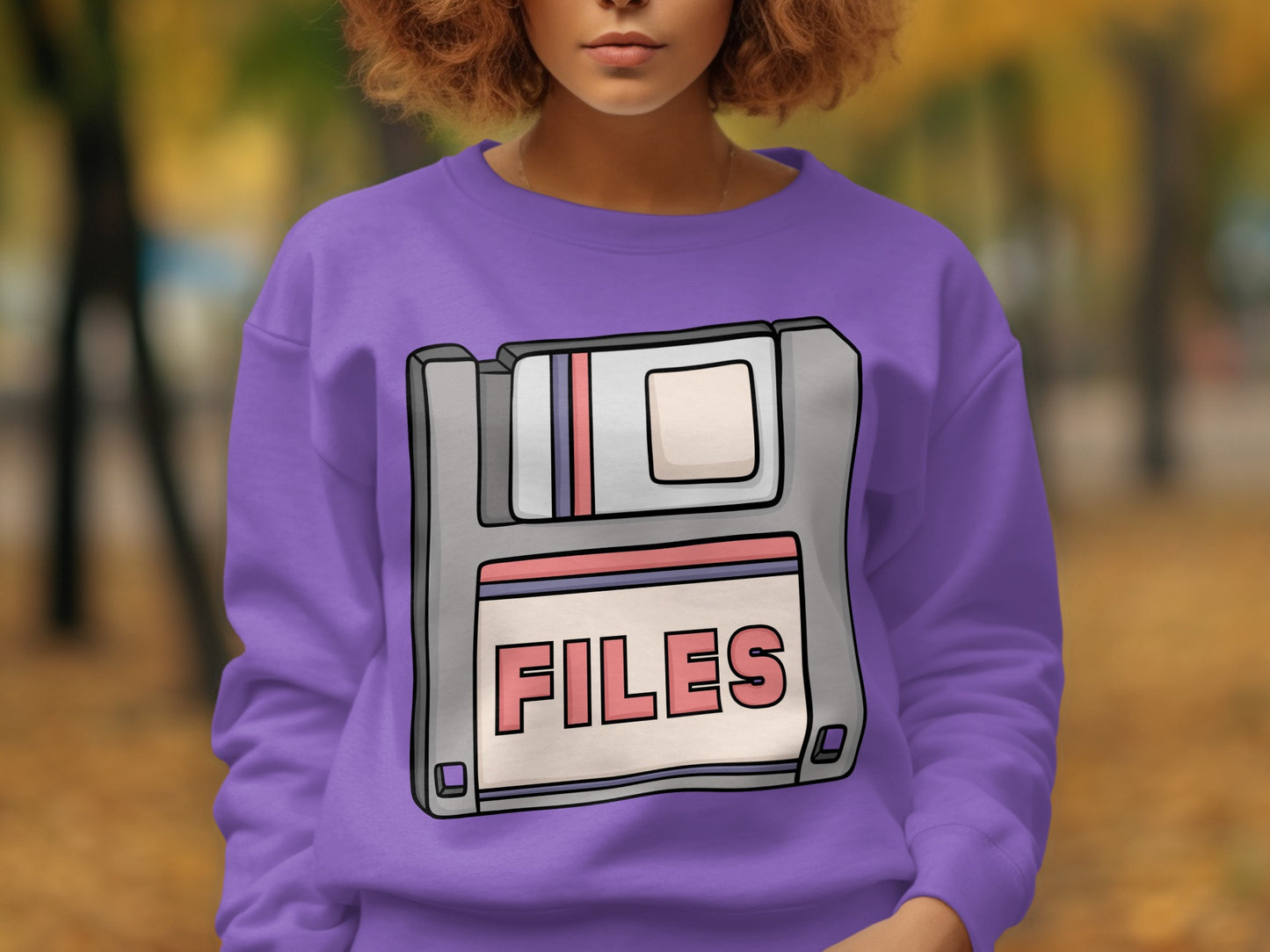 Retro Floppy Disk Files Graphic Sweatshirt Product