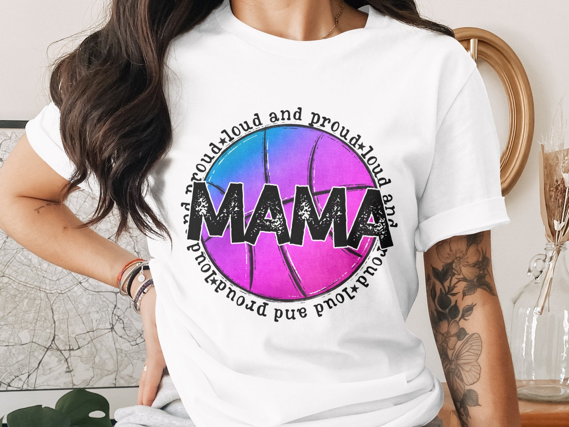 Proud Mama Loud and Proud Graphic T-Shirt