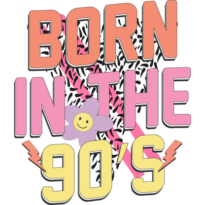 Retro Born in the 90's Vintage Style Graphic