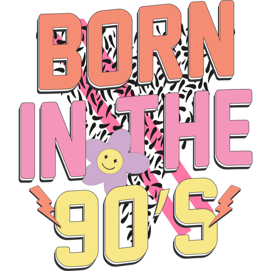 Retro Born in the 90's Vintage Style Graphic