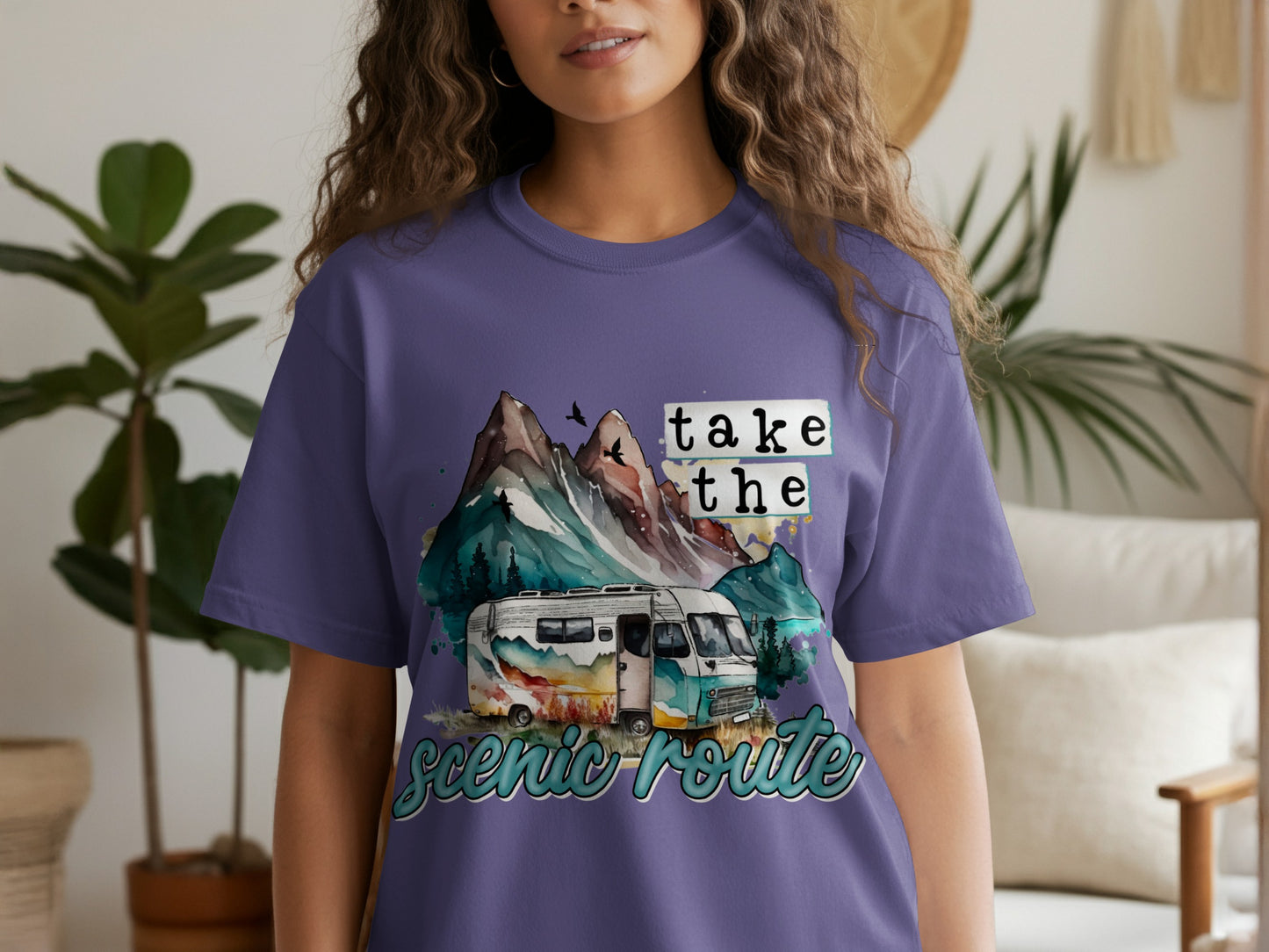 Take The Scenic Route Graphic Tee for Casual Outfits