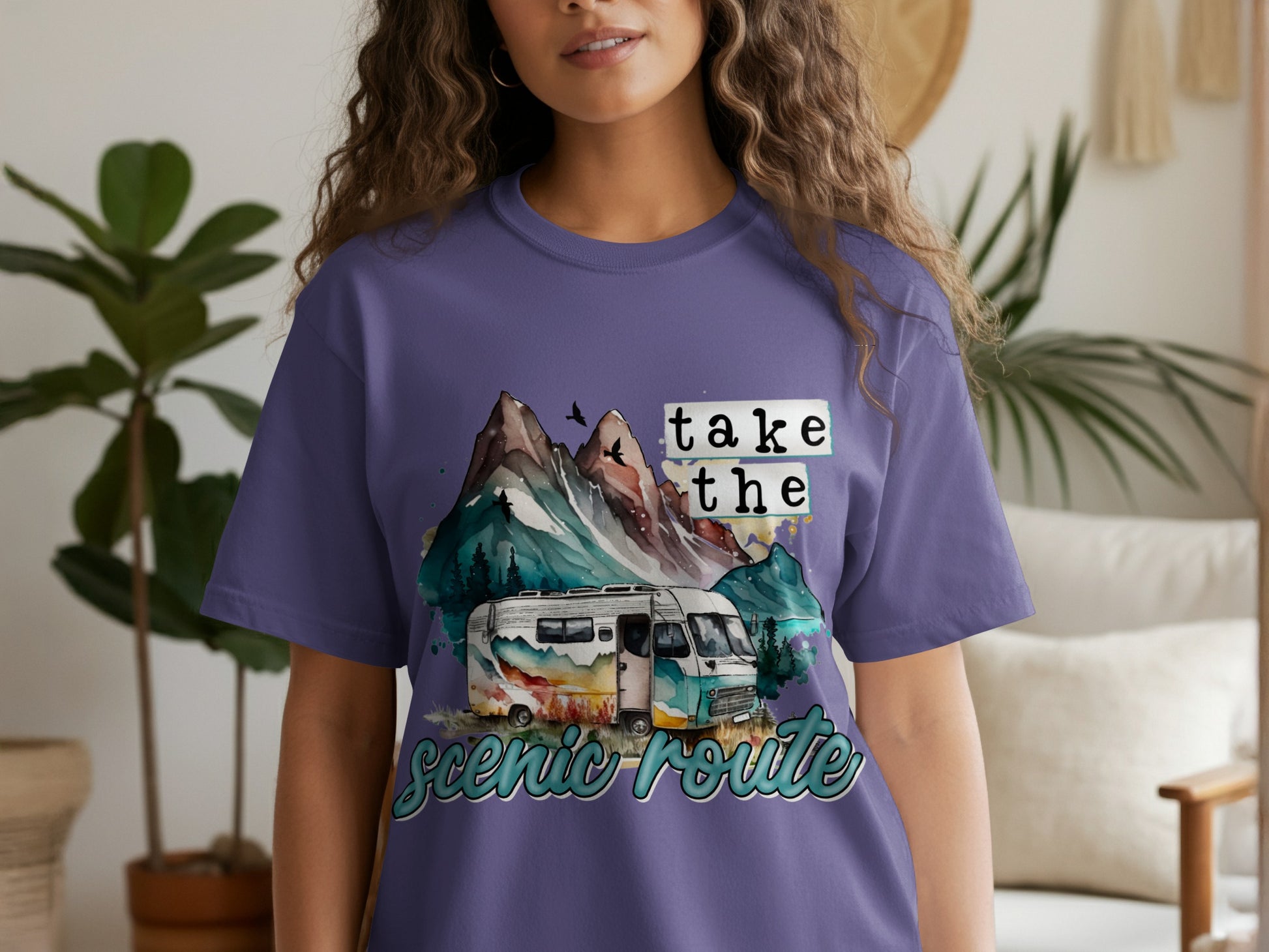 Take The Scenic Route Graphic Tee for Casual Outfits