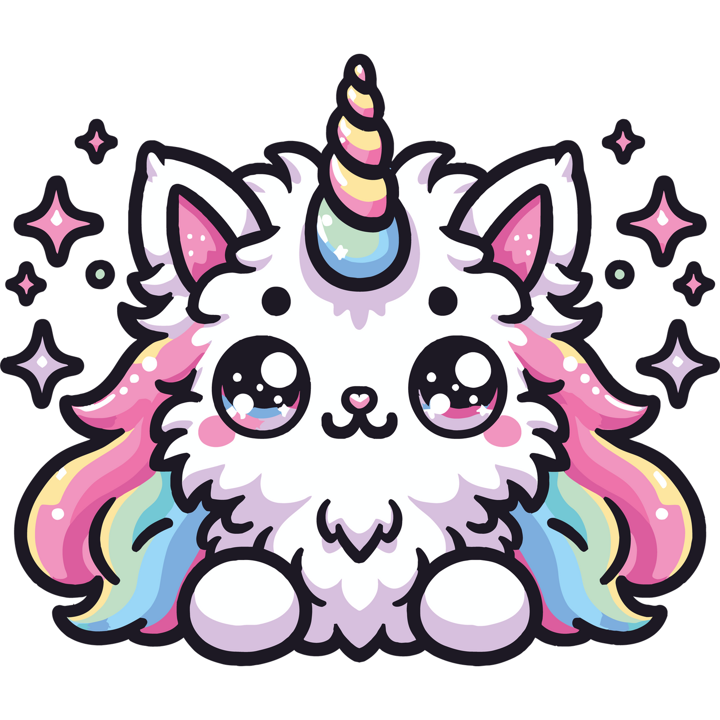Adorable Sparkly Unicorn Cat Kawaii Plush Toy